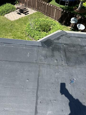 Inspecting the finished roof