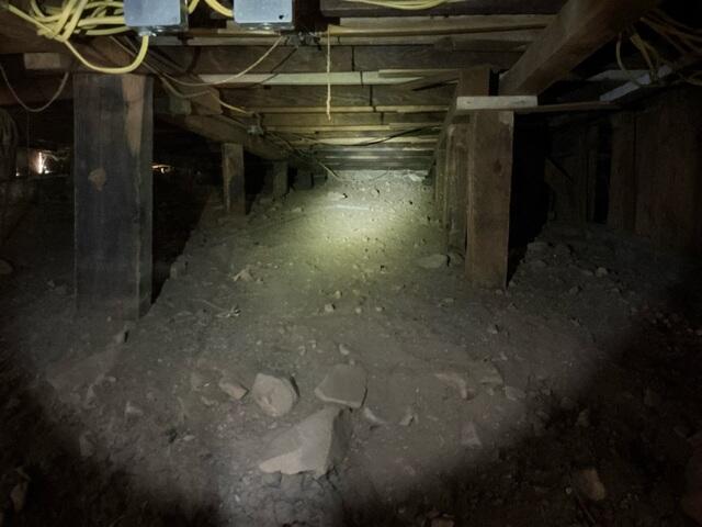Existing Crawl Space Floor Supports Before Repair