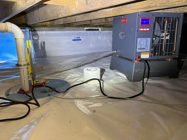 Sump pump and dehumidifier