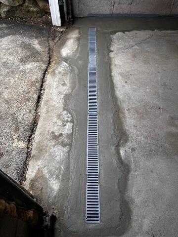 TrenchDrain System Concreted