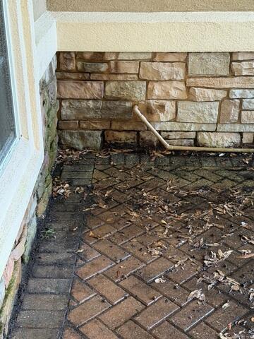 Signs of Water Intrusion Along the Exterior Wall