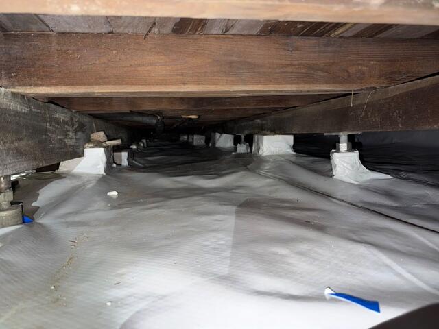 Vapor Barrier Seals the Crawl Space