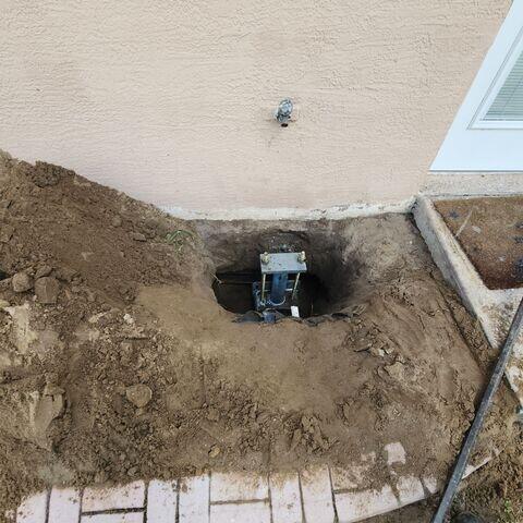 Complete Helical Pier Installation