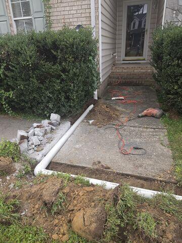 Sump Pump Discharge Line Installation