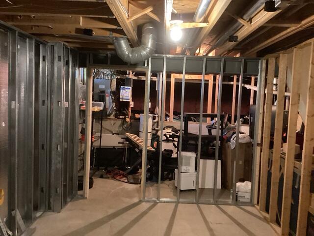 Framing out the Basement Walls