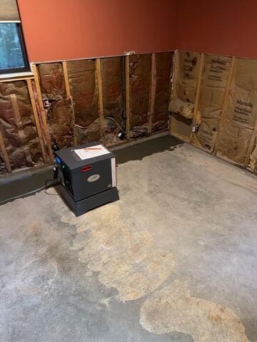 Dehumidifier Installed