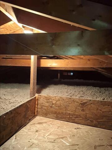 Storage deck in attic
