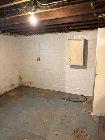 Previous Basement: Moisture Damage & Bowing Walls