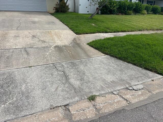 Concrete Driveway Settlement Damage