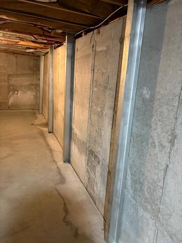 WaterGuard Cemented into Foundation Floor