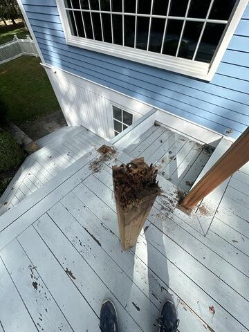Severe Wood Rot & Post Decay Removal