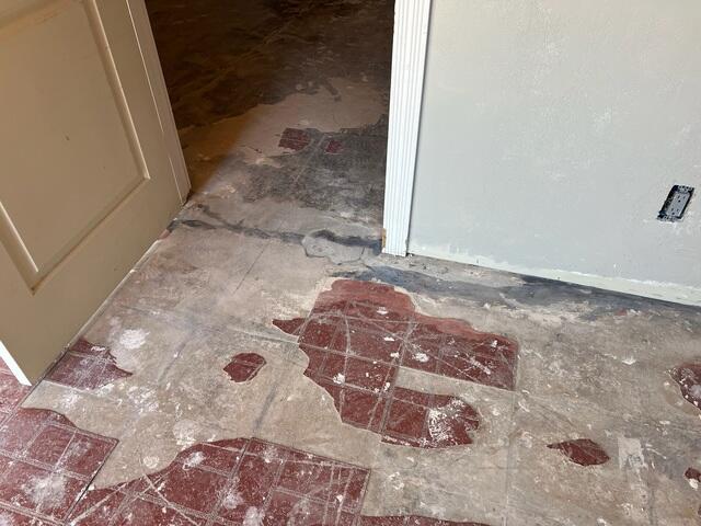 Concrete Crack Repair Through an Interior Doorway