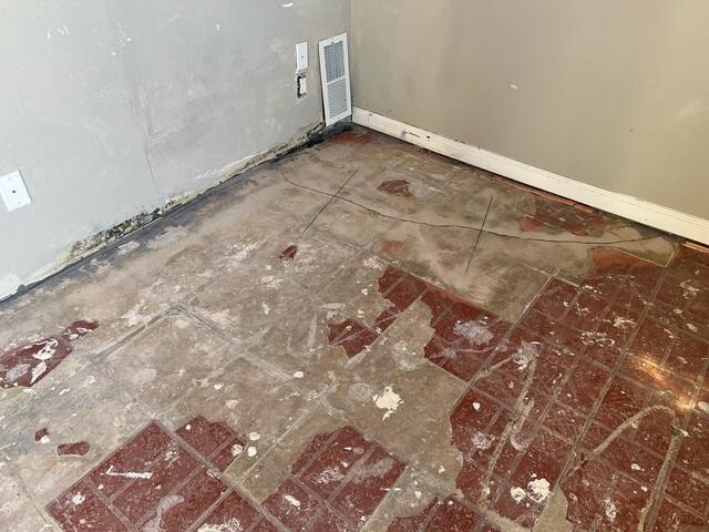 Crack Stitch Installation Slots Near a Room Corner