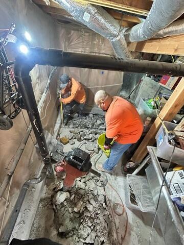 Saber Crew Removes Concrete for Foundation Access