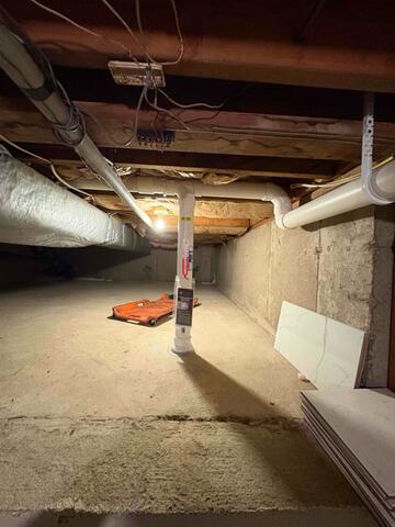 Crawl Space Radon Extraction Point