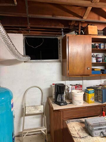 Basement Utility Room - Before and Work Area