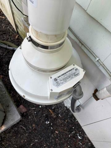 Exterior Radon Fan - Close-Up