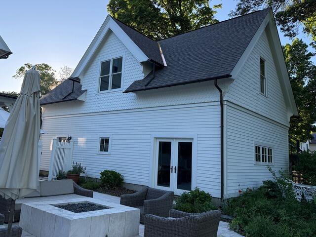 Completed Garage Roof: Front View