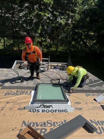 Installing New Skylight Flashing