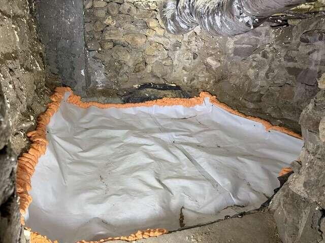 Crawl Space Beneath HVAC Ductwork