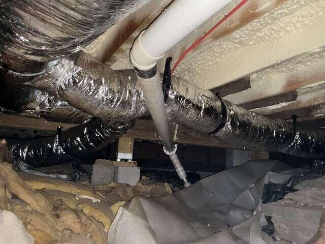 Existing Crawl Space Piping and Insulation