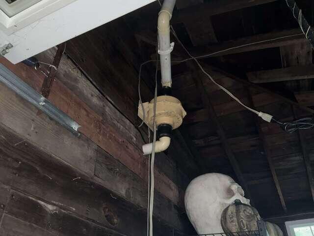 Existing Radon Fan and Interior Piping