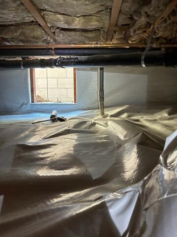 Crawl Space Floor and Wall Vapor Barrier in La Habra
