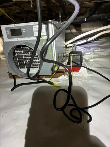 Crawl Space Dehumidifier and Condensate Pump Installation