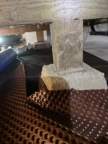 Encapsulation Installation Around an Existing Support Footing