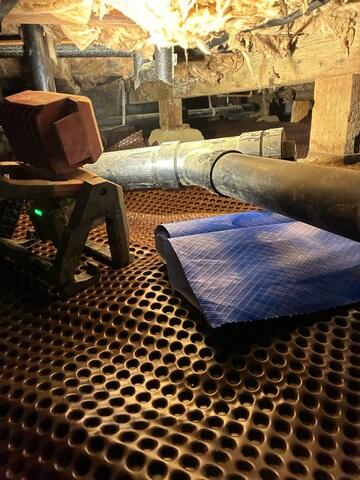 Preparing Vapor Barrier Material for Crawl Space Encapsulation