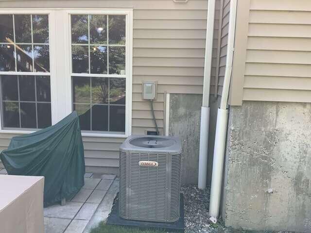 Side of the house before installation