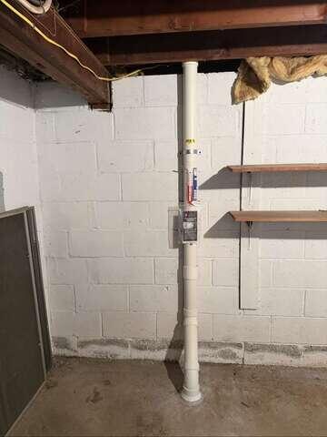 Interior Radon Piping - After