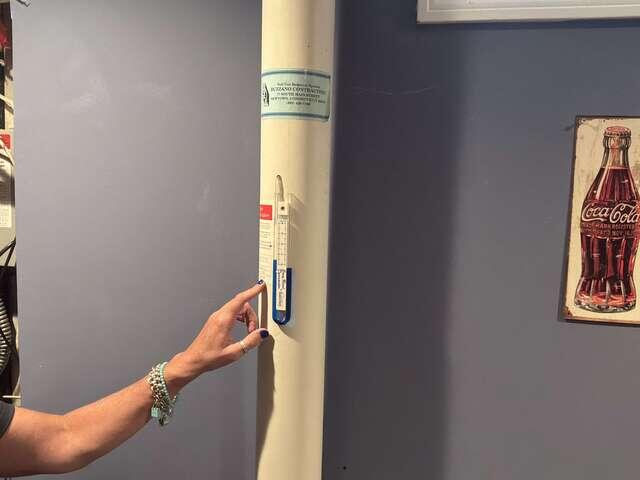 Existing Radon System Pressure Gauge