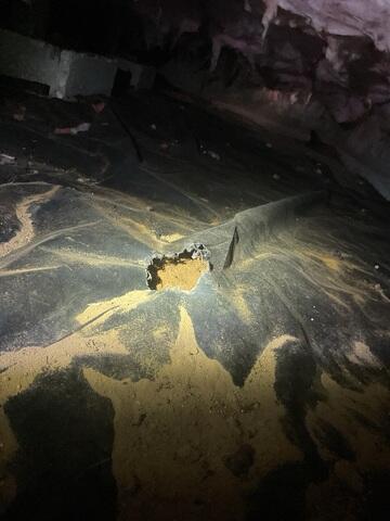 Hole in Vapor Barrier