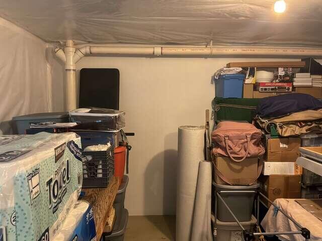 Basement Vapor Barrier and Storage Area
