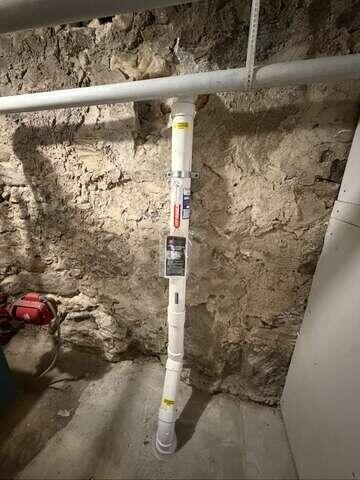 Interior Radon Piping - After