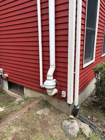 Exterior Radon System and Fan - After