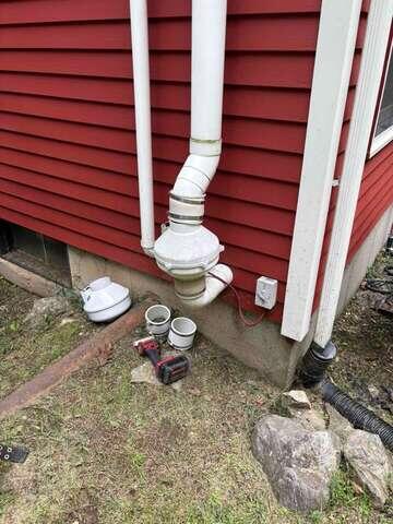 Exterior Radon Fan - Repair Area