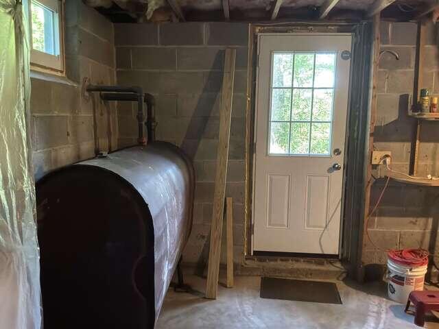 Basement Before Radon Mitigation
