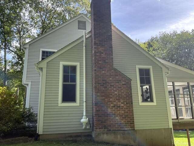 Completed Exterior Radon Mitigation System