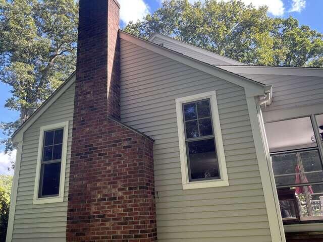 Exterior Wall Near Chimney - Before Installation