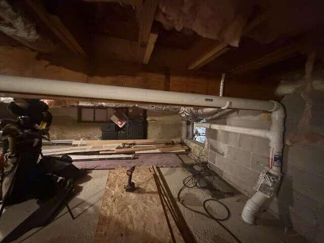 Interior Radon Piping - Basement