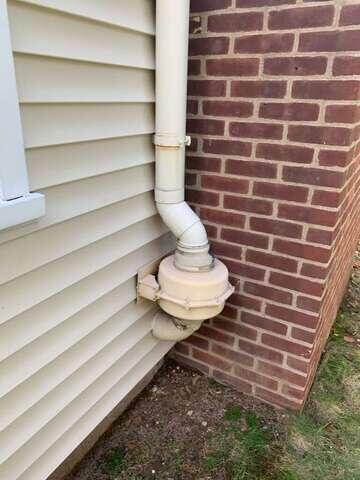 Existing Fan and Pipe Connection - Before