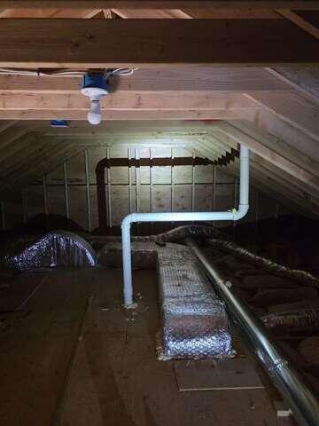 Existing Radon Piping in Attic