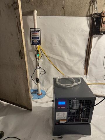 Crawl Space Sump Pump & Dehumidifier