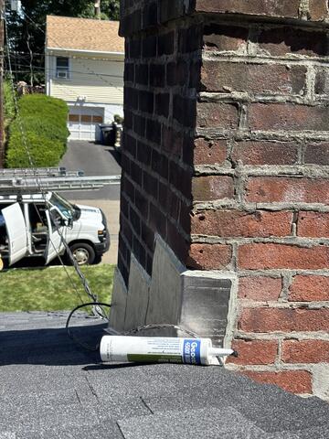 Completed Chimney Flashing Installation
