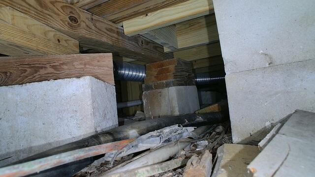 Weakened Crawl Space Support
