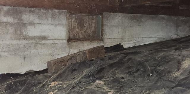 Water Stains Around Crawl Space Access Door