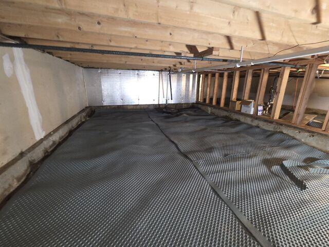 Drainage matting beneath encapsulation liner