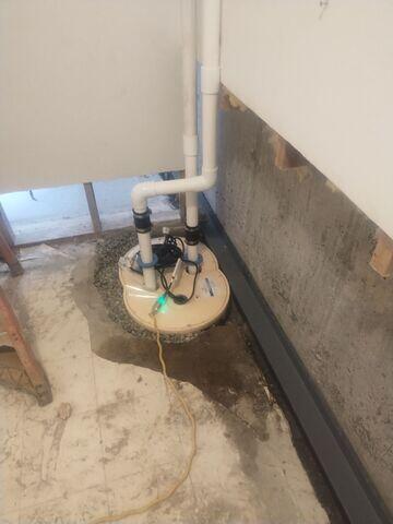 TripleSafe with drainage gravel and WaterGuard
